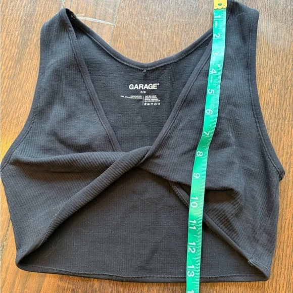 Garage Black Twist Front Crop Top Juniors size small - Picture 4 of 5